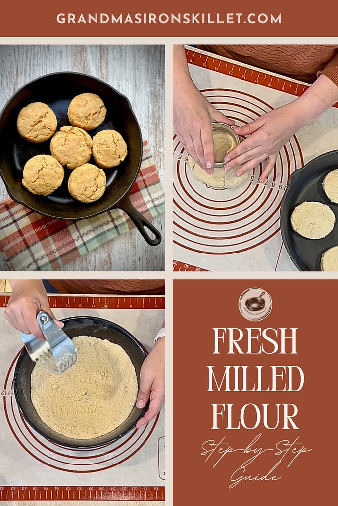 How to make easy biscuits with fresh milled flour.